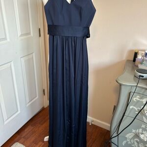 Vera Wang Elegant Navy Blue Evening Gown